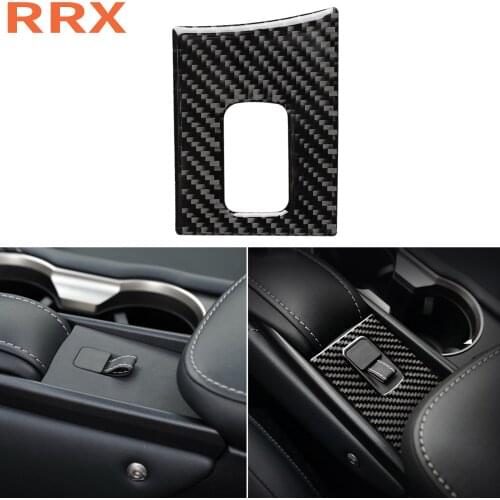 For Lexus NX 200 200t 300h Carbon Fiber Car Gear Shift Panel Button Frame Sticker Center Armrest Panel Cover Trim Car Styling