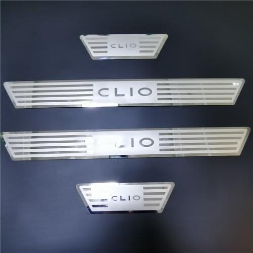 For Renault CLIO IV V RS Grandtour 2012-2018 2019 2020 Door Sill Pedal Trim Threshold Scuff Plate Entry Guard Car Accessories 4X