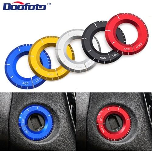 Doofoto Auto Engine Start Ignition Cover Car Styling Ring Hole Fit For Mercedes GL C220 W246 CLA A B C Class Sticker Accessories