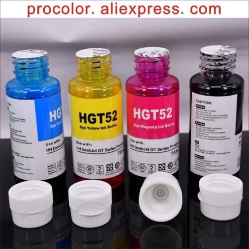 CISS dye ink Refill Kits for HP GT Series 51 52 GT-51 DeskJet Ink Tank BOTTLES GT5811 GT-5821 GT-5822 GT 5811 5821 5822 Printers