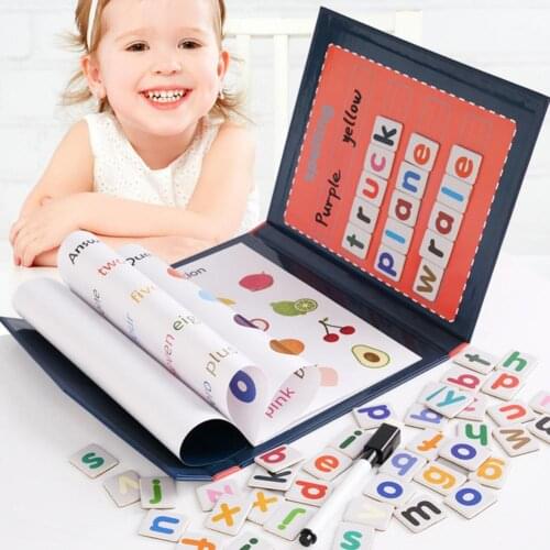 Magnetic Word Spelling Game Children Early Education English Cardboard Puzzle
