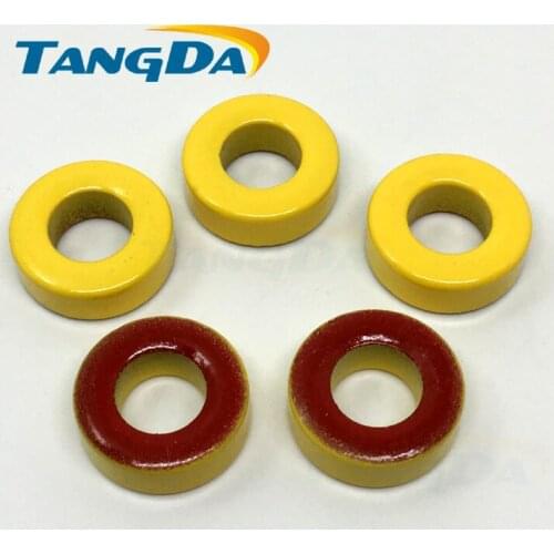 TANGDA T68 -8A Iron Power Cores inductor T68-8A 17.5*9.4*6.4mm AL=26nH/N2 uo=35 yellow/red coated ferrite ring core filtering AA