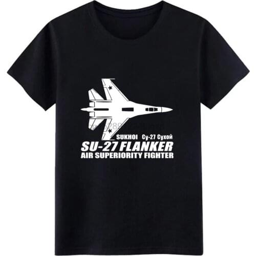 Mens Sukhoi SU 27 Flanker t shirt personalized 100% cotton S-XXXL Outfit Famous New Style summer Pictures shirt