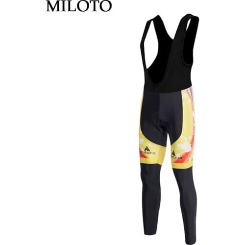 MILOTO Men Cycling Pants Bicycle Long Pants Trousers Breathable Cycling Bicycle Bike Long (Bib) padded mtb Pants