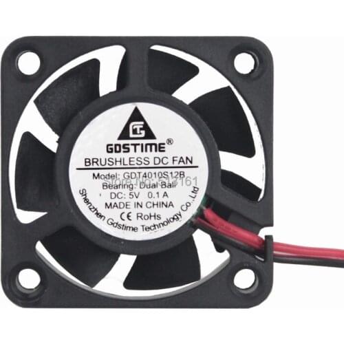 2PCS Gdstime DC 5V 2 Pin 40mm 40x40x10mm 4cm Ball Bearing PC Case Cooling Fan Cooler