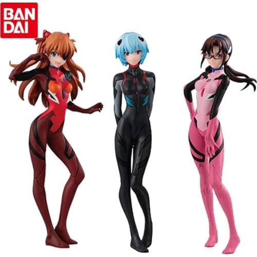 Bandai Genuine Gashapon Toys NEON GENESIS EVANGELION Theater Edition Action Figure Model Toy Ayanami Rei Asuka Langley Soryu
