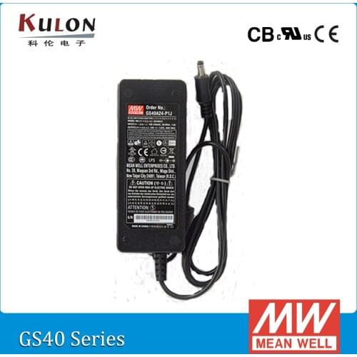 Original Mean Well GST40A05-P1J 25W 5V 5A AC/DC high reliable Level V Meanwell desktop Adaptor