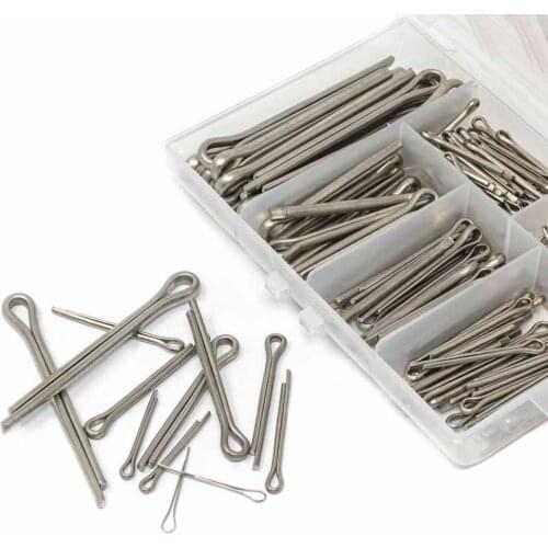 T.K.Excellent 304 Stainless Steel Cotter Pin Assortment Set Value Kit,230 Pcs
