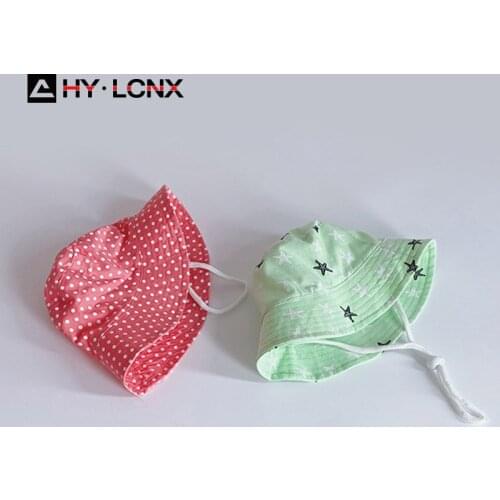 Spring Summer New Child Outdoor Travel Sun Hat Boys Cotton Breathable Bucket Hat Girl Pattern Printing Fashion Fisherman Hat