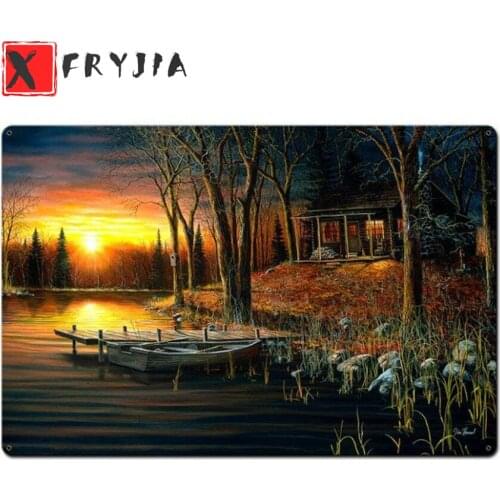 Needlework Diamond Painting Sunset Lodge Diamond Embroidery All Drill Rhinestone Mosaic Picture by numbers hobby gift custom