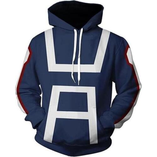 Cos Hot My Hero Academia large size S-5XL fashion Unisex loose Hooded Pullover Top Sweatshirts man Hoodies Pullover Sweatshirts