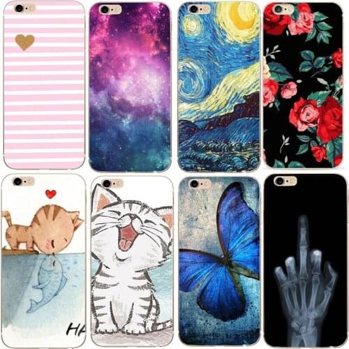 Luxury Cute cartoon pattern Case on the For iphone X XS For iphone 7Plus 6 6s 5 5S SE 7 8 Plus Silicone Phone Cases