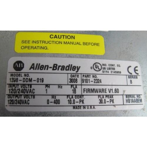 Servo Drive 1398-DDM-019 , Used one , 90% appearance new , 3 months warranty , fastly shipping