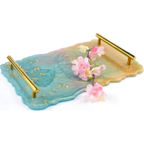 Crystal Epoxy Resin Mold Fruit Plate Casting Silicone Mould Handmade DIY Crafts Tray Making Tool