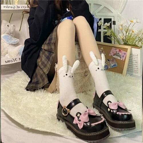Lolita Shoes Jk Leather Shoes Female Students Japanese Soft Sister Bowknot College Style Big Head Shoes Fashion Cosplay Loli