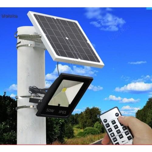 Solar Remote Control Street lamp outdoor waterproof led split photosensitive intelligent Billboard Store Spotlight CD50 W02
