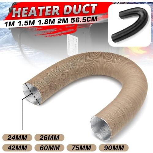 42/60/75/90mm Air Parking Heater Ducting Pipe Hose Line Diesel Heater Aluminum Foil Air Outlet Tube For Webasto/Dometic/Planer