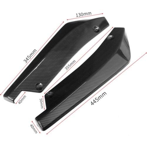 1 Pair of Universal Black Rear Bumper Splitters Canard Diffuser Protection Guard for Auto Car (Black)
