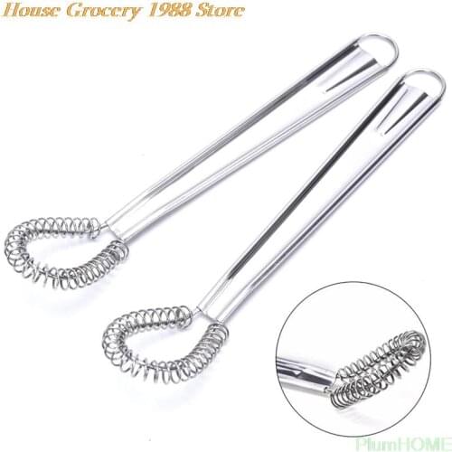 1 Piece 20cm Stainless Steel Magic Hand Held Spring Whisk Mini Kitchen Eggs Sauces Mixer