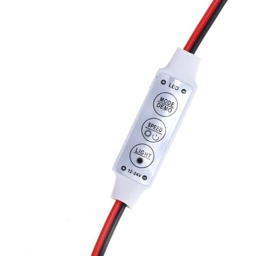 1pcs DC5-24V Mini 3 Keys Single Color LED Controller Brightness Dimmer