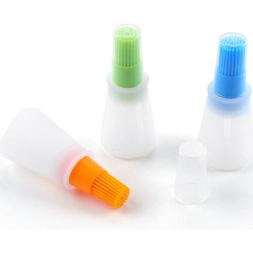1 Pc High Temperature Resistant Silicone Bottle Brush Barbecue Brush Oil Brush Household Baking Oil Brush Pancake Brush Oil Tool