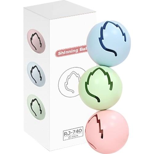 3PCS New Cat Toy Bell Ball Maple Leaf Ball Mint Bell Light Pet Funny Cat Creative Funny Interactive Toy Pet Supplies