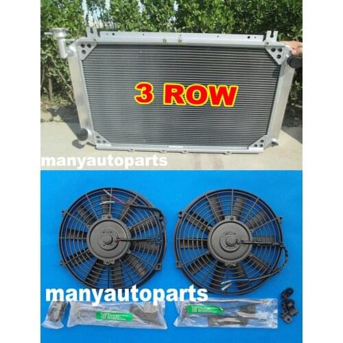 3ROW 56MM Aluminum Radiator & Fans FOR NISSAN Patrol GQ SAFARI 2.8L/4.2L 4200cc DIESEL RD28T TD42 I6 & 3.0L RB30S PETROL Y60 87