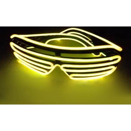 5PC/Lot EL wire shutter glow glasses party flashing fashion Christmas Glow Sunglasses night glasses