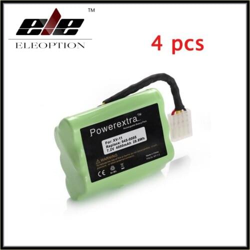 4 pcs Eleoption 7.2V 4000mAh Replace Battery For Neato XV-11 XV-12 XV-14 XV-15 XV-21 945-0005