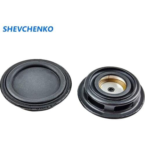 1.75 Inch Bass Radiator Woofer Passive Assistor Subwoofer Speaker Low Range Vibration Radiator Metal Basin Rubber Edge Diy 2pcs