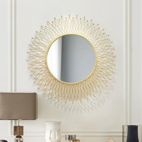 Big Wall large grand Mirror With Frame Metal Round Decorative Home Decor Living Room