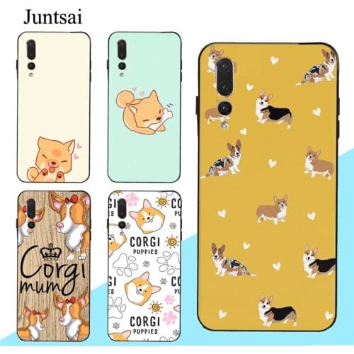 Cartoon Welsh Shiba Corgi Dog Case For Huawei P20 P30 P40 Pro P10 Lite Mate 10 20 30 Lite P Smart 2019 Z