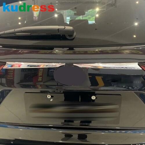 For Toyota Highlander Hybrid 2021 2022 ABS Chrome Upper Rear Tail Trunk Lid Cover Trim Molding Garnish Strips Car Styling 2pcs
