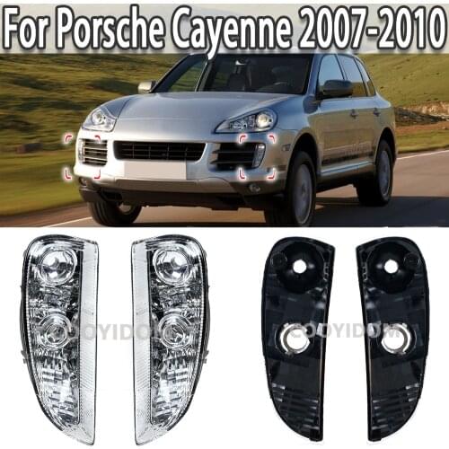 K-Car DRL Front Bumper Driving Light For Porsche Cayenne 2007 2008 2009 2010 Auto Daytime Running Lamp Without Bulbs