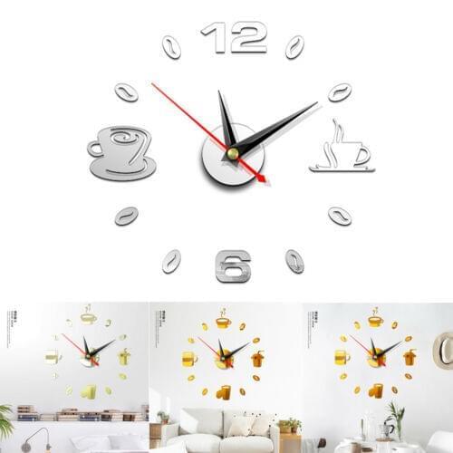 Function Acrylic Minimalist Wall Clock Modern Diy Wall Clock 3d Decorative Mirror Surface Sticker Home Office Decor Wall Clock