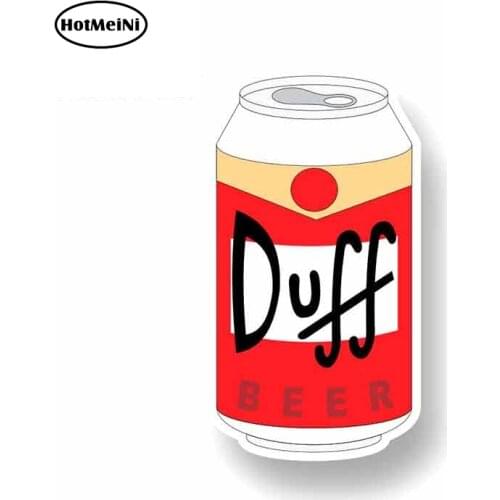 HotMeiNi 13cm x 6.9cm for DUFF BEER Cartoon Anime Car Stickers Vinyl JDM Bumper Trunk Truck Graphics Windshield Bumper Windows