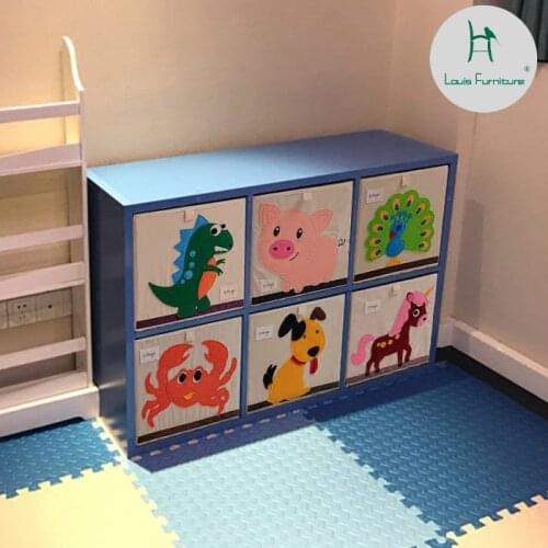 Louis Fashion Childrens Bookcase Bookshelf Simple Modern Cabinet Locker Multifunctional Economical Type