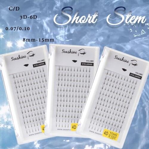 Heat Bonded Eyelashes Extension Handmade Pre Made Fans 10D C Makeup Beauty Individual Mink Lashes