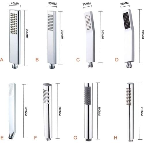 Brass Handheld Shower Head Replacement Showerhead for Bathroom Showering System Contemporary Square Round Oval Polished Chrome