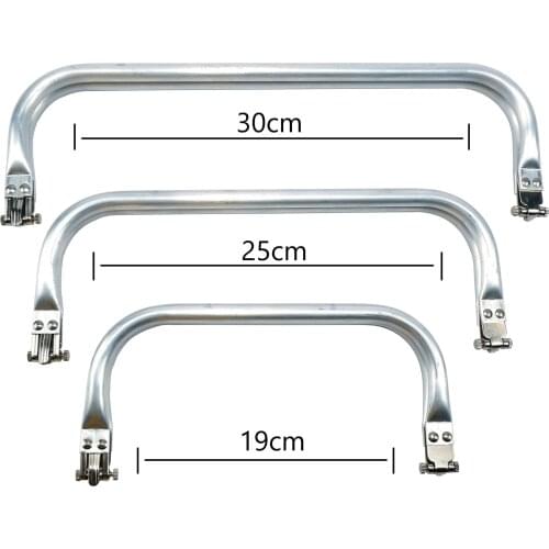 Silver New 20/25/30cm Bag Purse Doctor Purse Frame Metal Obag Hand Aluminium Tube Frame Bag Handle Accessories Clutch Bag Parts