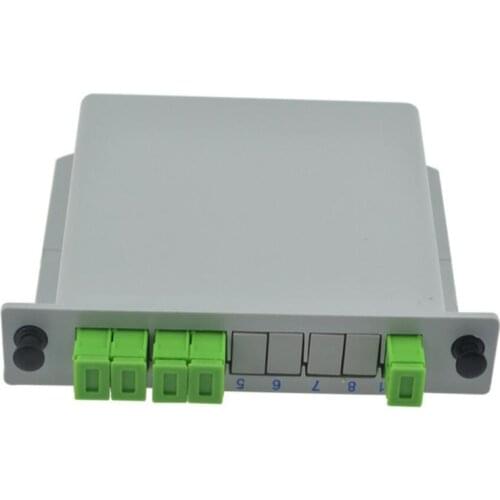 High quality FTTH SC APC 1x4 Cassette type PLC fiber Optic Splitter SC Fiber Splitter Distribution Box with SC APC Connector
