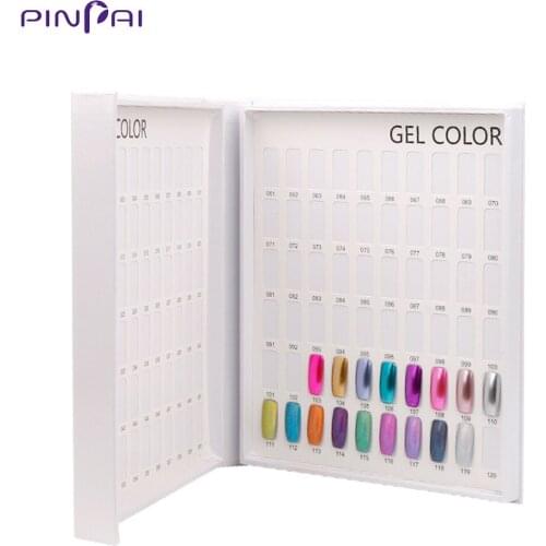 Pinpai Professional Model Nail Gel Polish Color Display Box Book Dedicated 120 Color Card Chart Painting Manicure Nail Art Tools