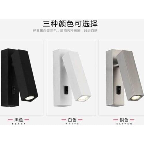 Simple modern creative living room TV background wall bedroom nightstand study with switch LED wall lamp