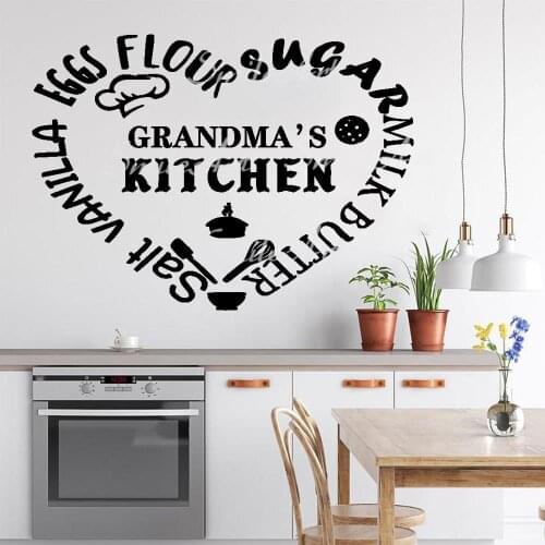 Drop Shipping kitchen Wall Decal Living Room Removable Mural For Kids Rooms Diy Home Decoration Removable Decor Wall Decals