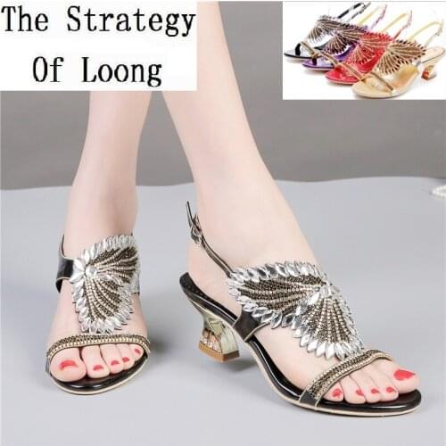 Plus Size 41 42 43 Women Genuine Leather Low Heels Flip Flops Real Leather Rhinestones Lady Sexy Beautiful Summer Sandals 180606