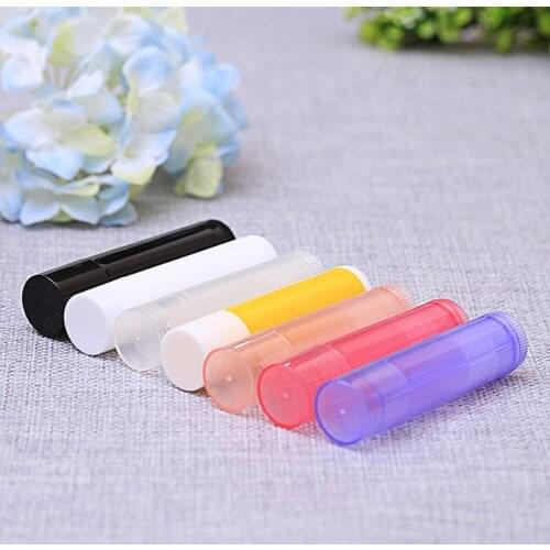 50pcs x 5ml/5g Plastic Lipstick Tubes DIY Lip Balm Containers Empty Cosmetic Makeup Glue Stick Tubes