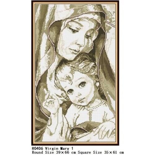 Full Diamond Virgin Mary Patterns 5D DIY Diamond Painting Character Embroidery Cross Stitch Needlework Home Decoration