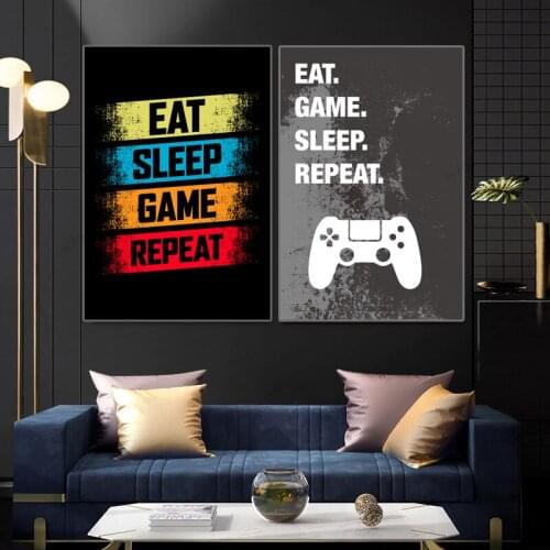 WTQ Gamepad Decorative Wall Pictures Nordic Paintings Canvas Painting Game Poster Decor Wall Art Picture Room Decor Home Decor