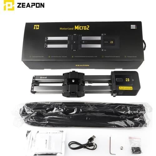 ZEAPON Micro 2 mini portable ultra silent motor Motorized Camera Video Double Distance parallel Slider Macro Track