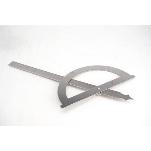 0-180 150mm Degree Adjustable Universal Angle Ruler Round Head Rotary Protractor Stainless Steel Protractor Machinist